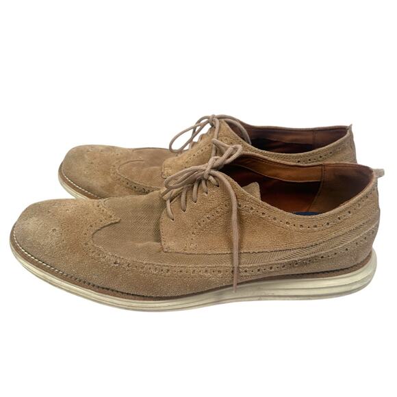 Cole Haan Grand OS Zerogrand Oxford Wingtip Shoes Men\'s 12 Brown Suede C27431‎ main image 5